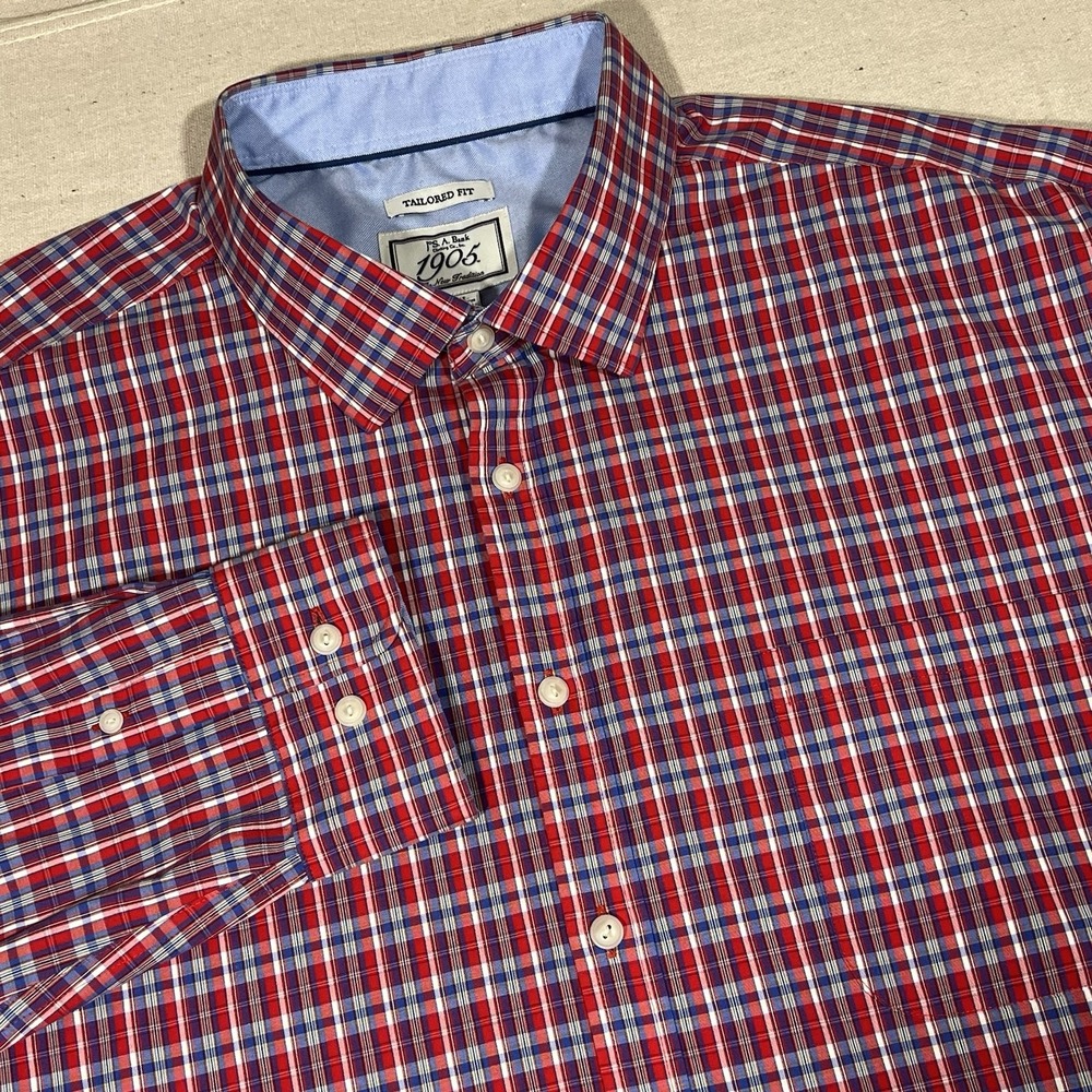 Jos A Bank 1905 Mens 2XL XXL Tailored Fit Dress Shirt Stretch Pocket Colorful